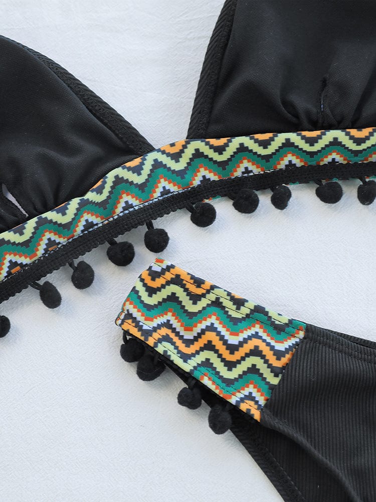 Swimsuit bikini with decorative fringes