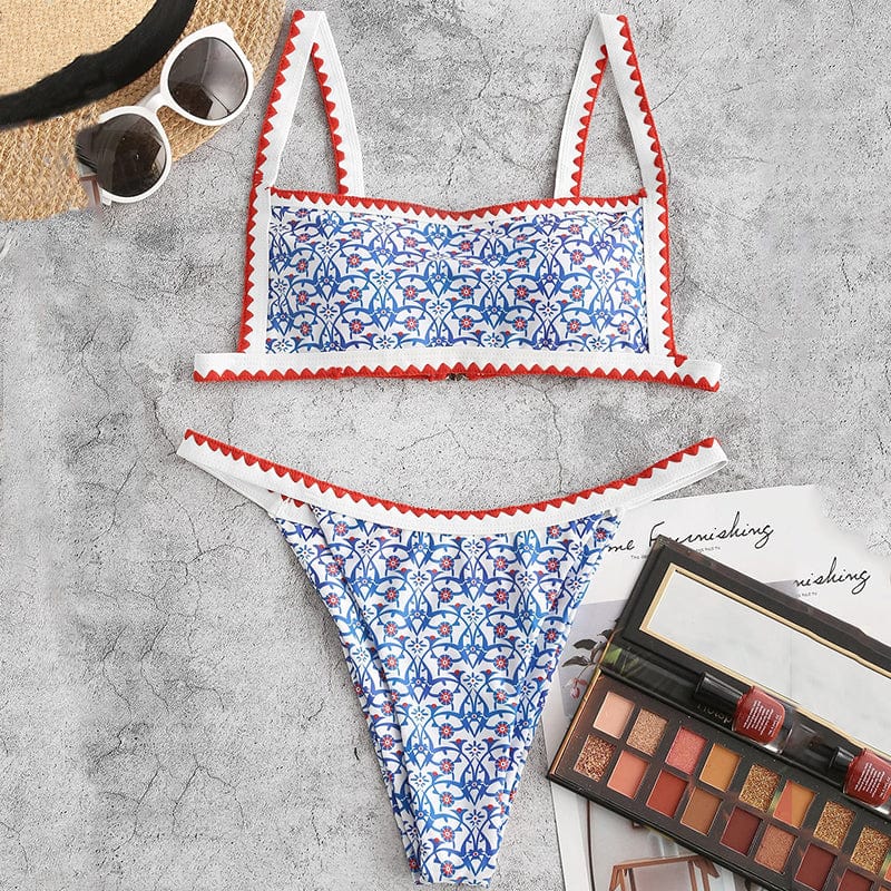 Vintage bikini with adjustable straps