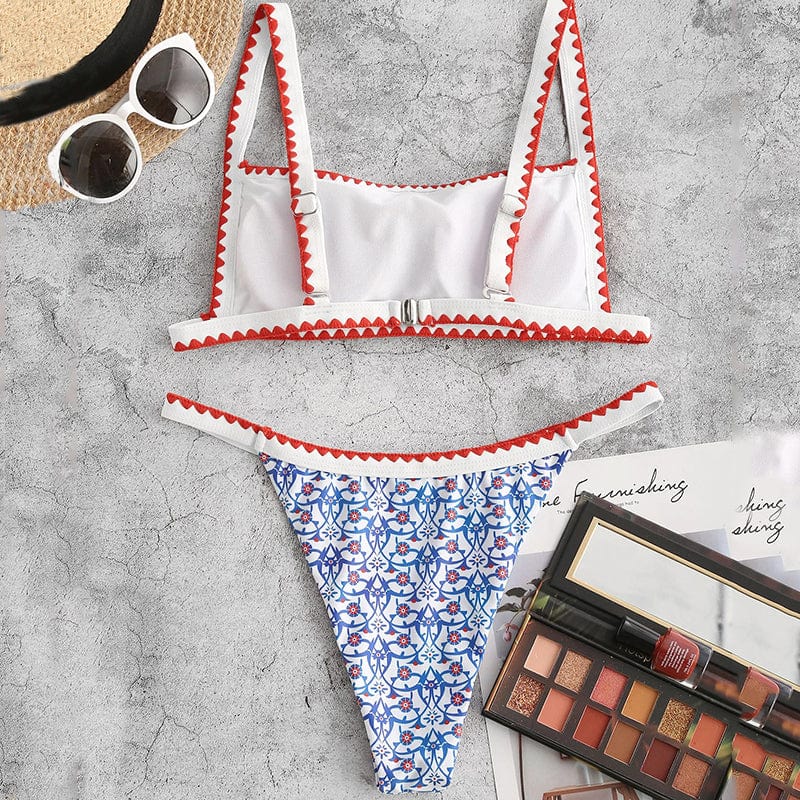 Vintage bikini with adjustable straps