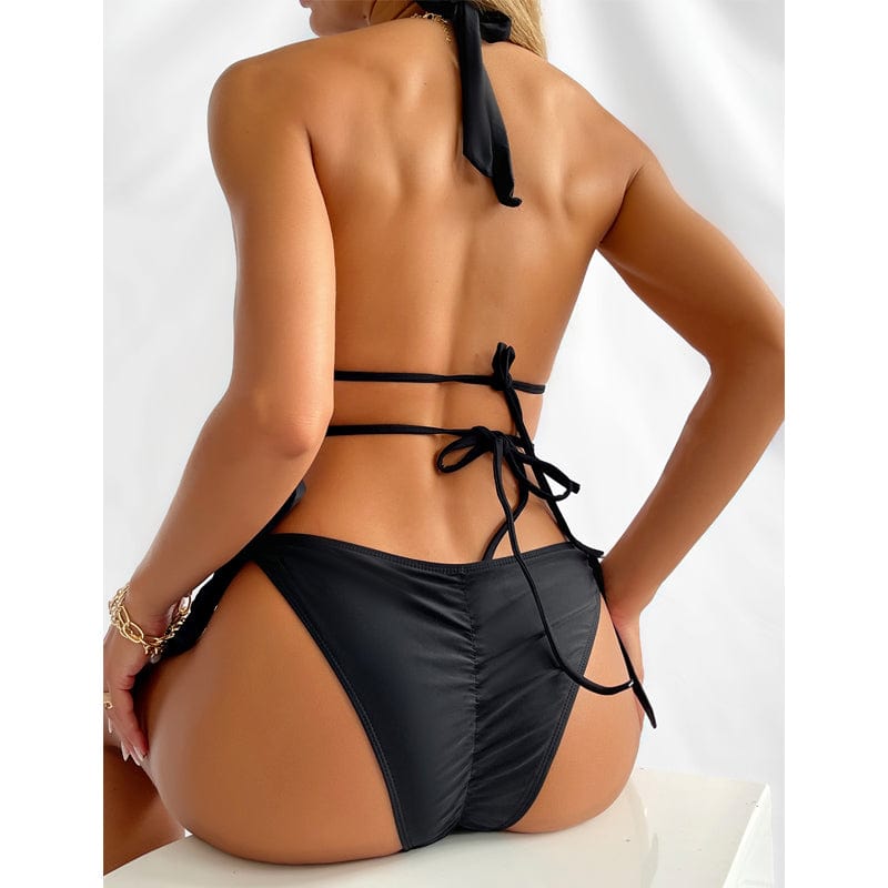 Bikini with decorative chains