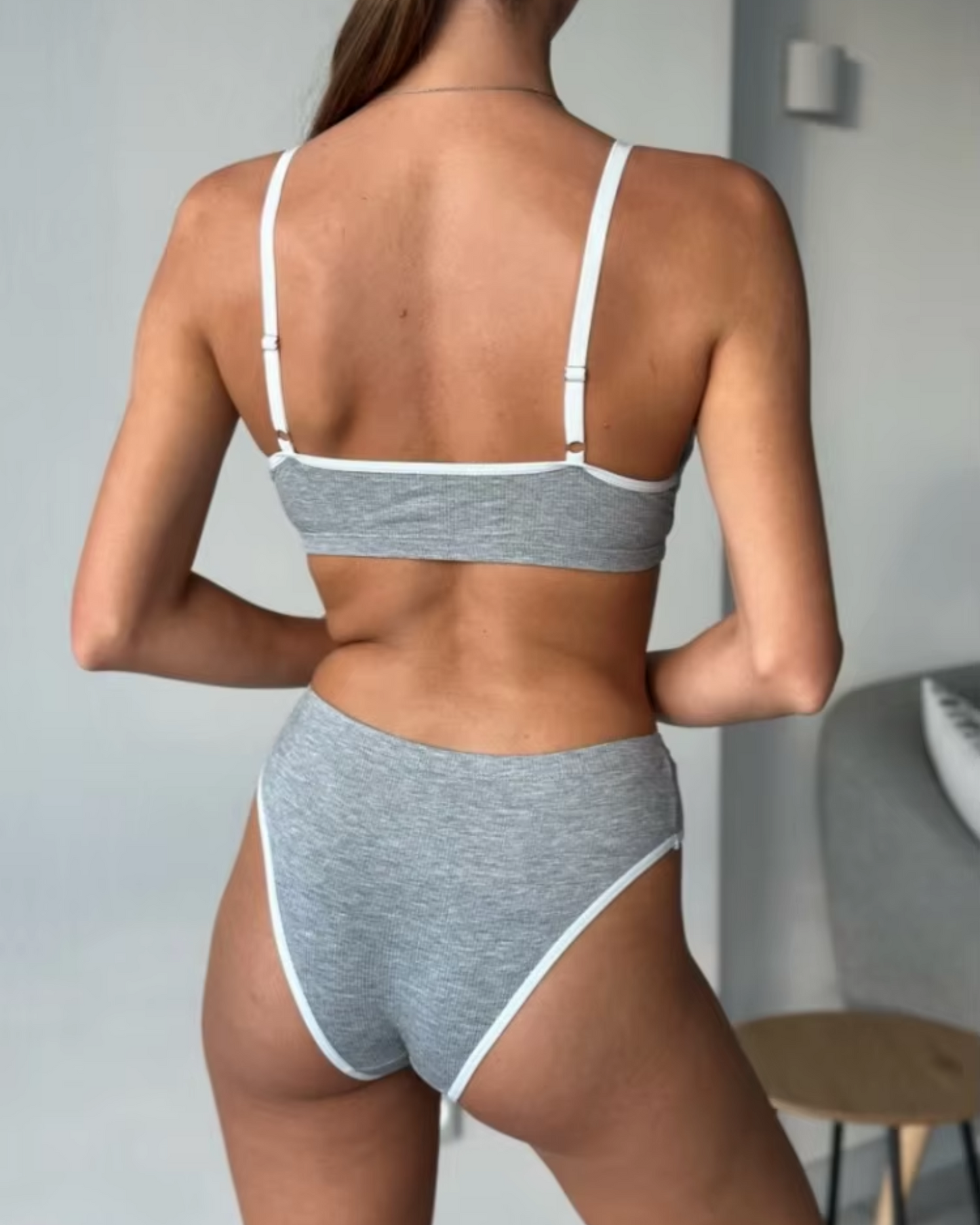 Comfortable ribbed lingerie set