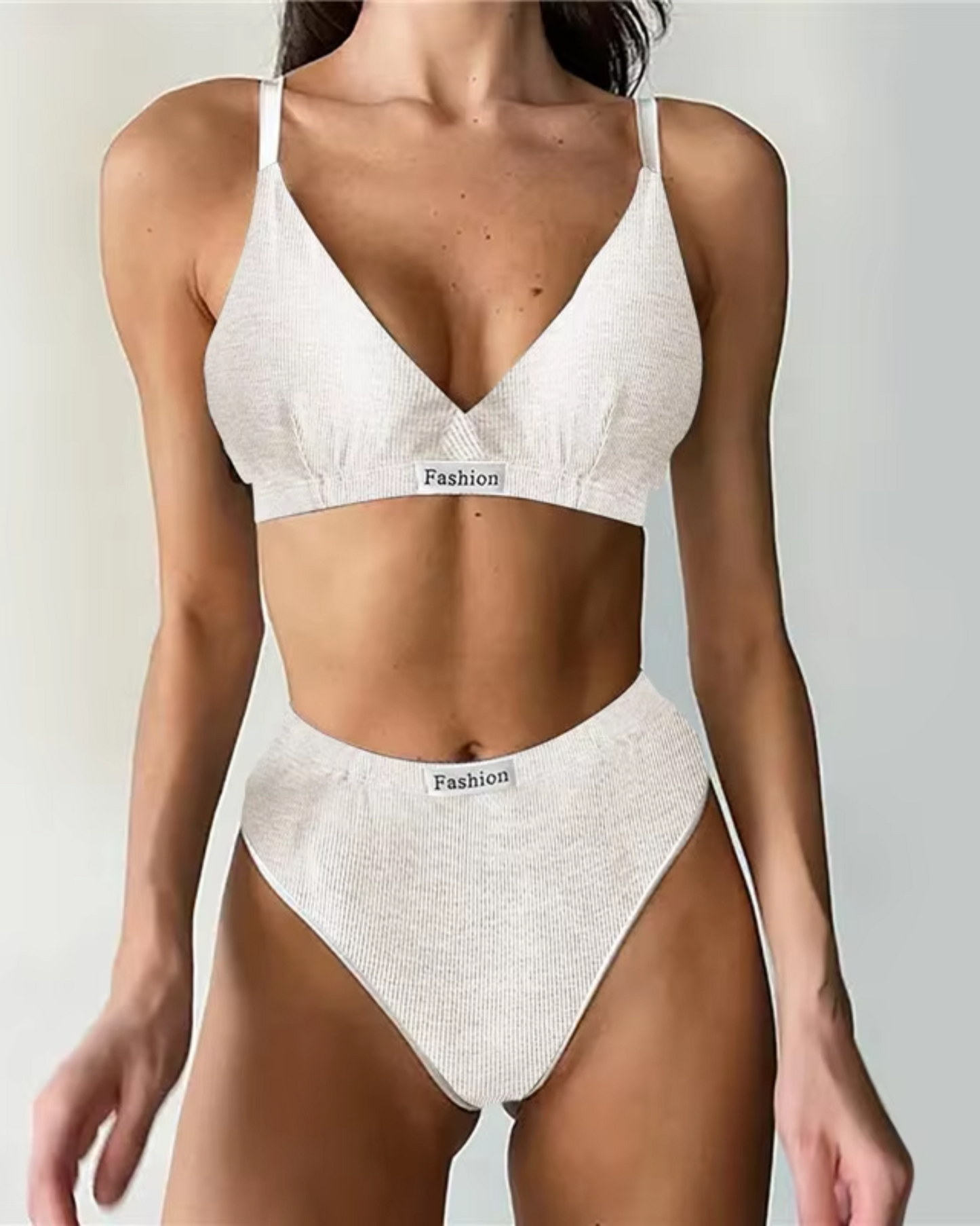Comfortable ribbed lingerie set