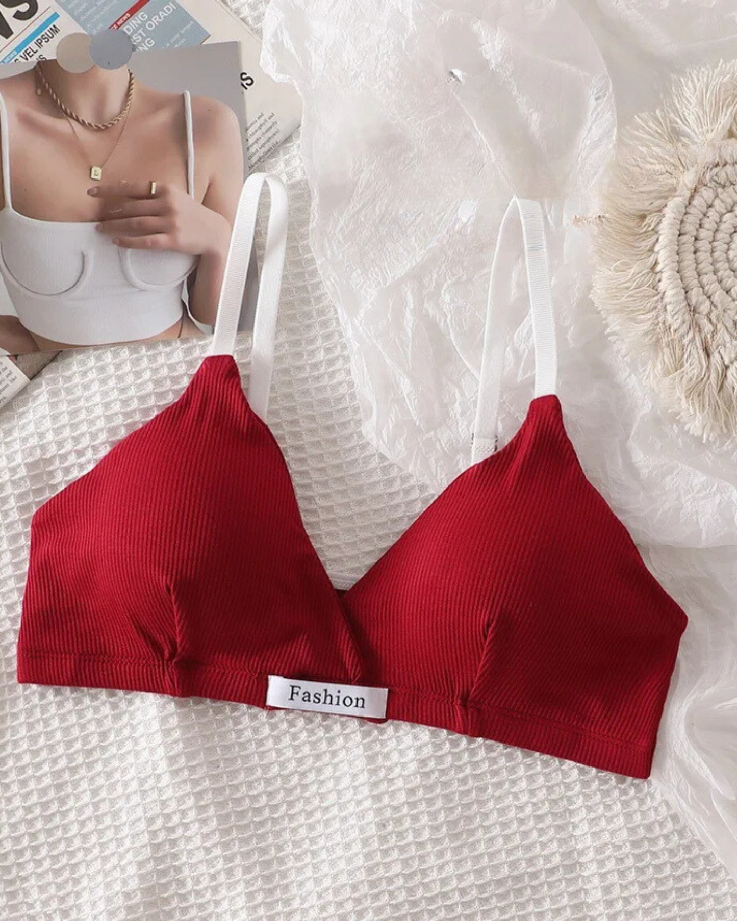 Comfortable ribbed lingerie set