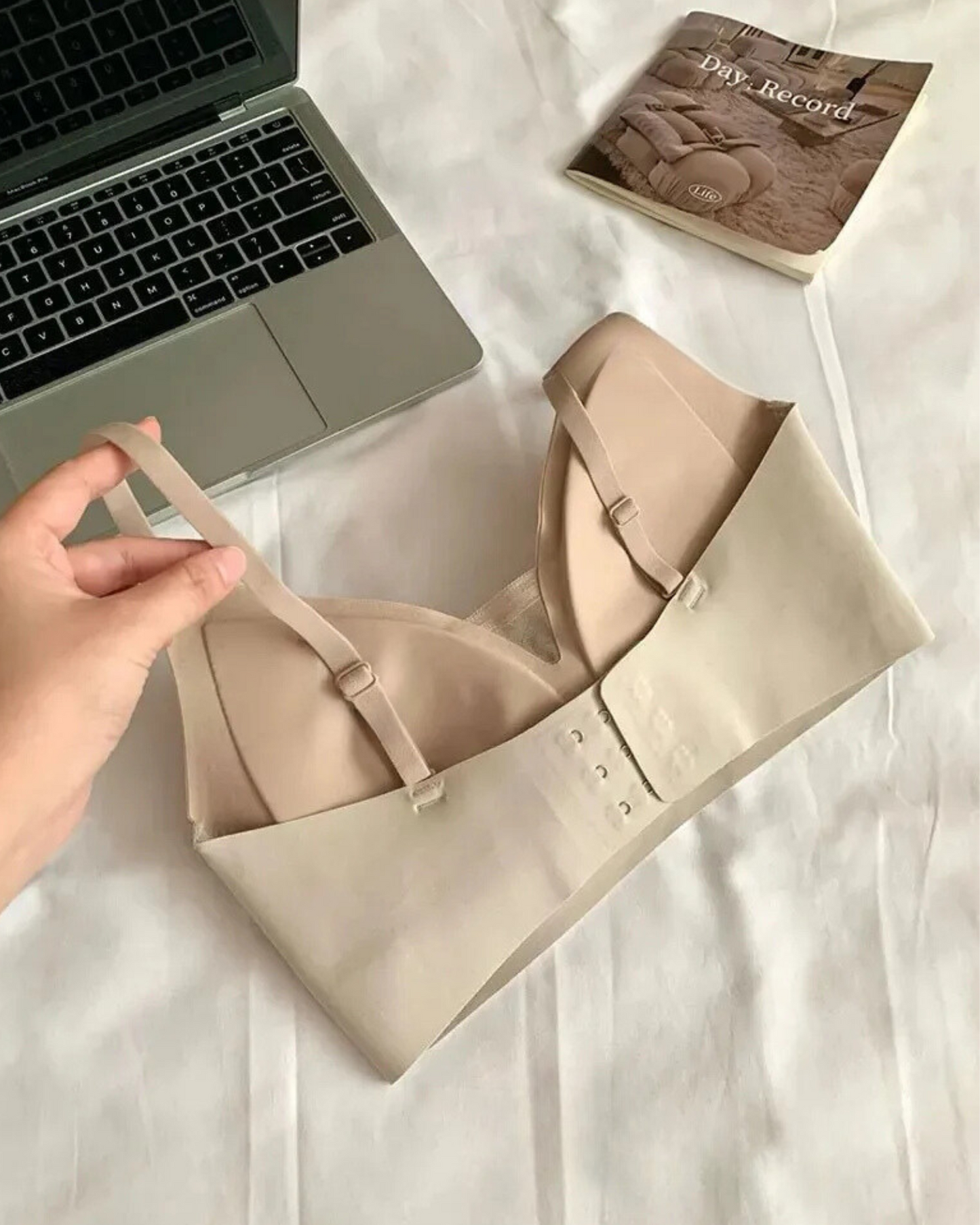 Soft bralette with decorative bottom