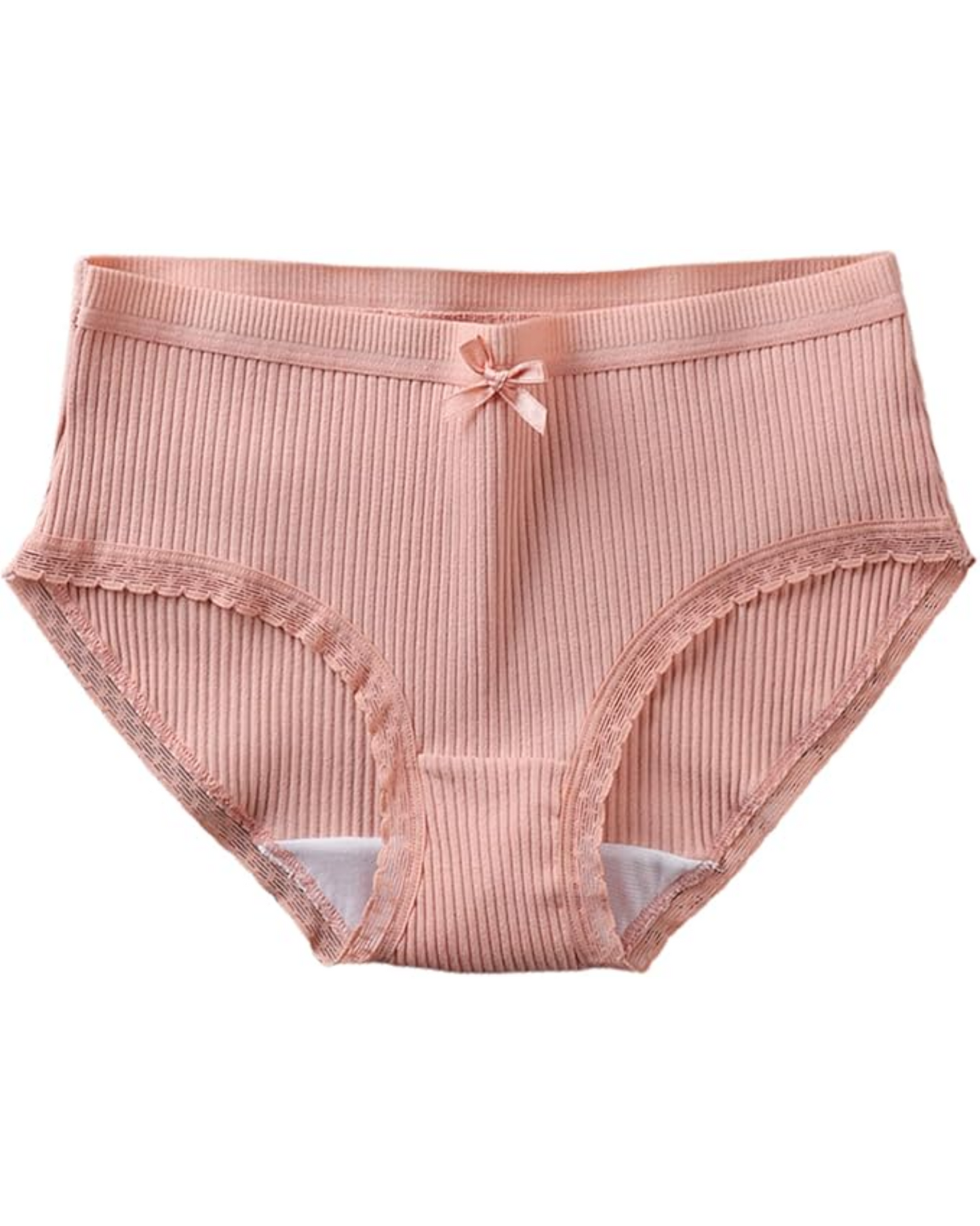 Comfortable ribbed briefs with lace