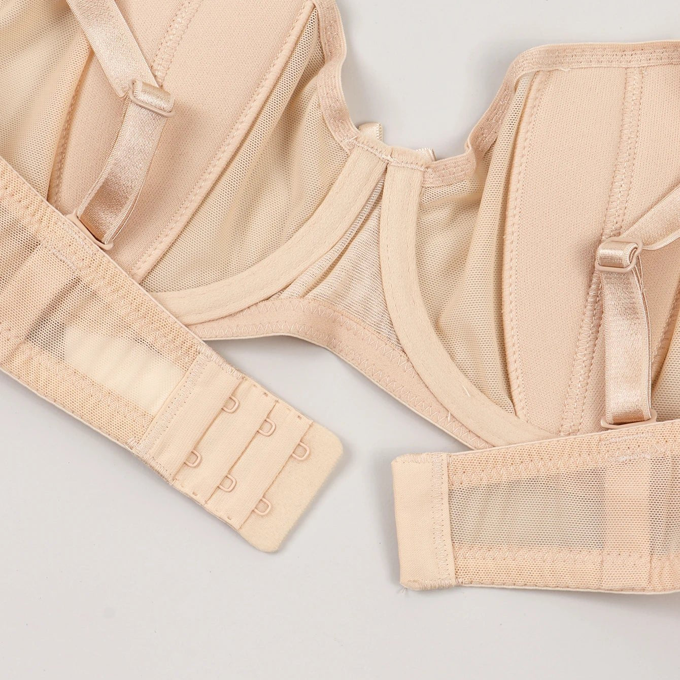 Mesh balconette bra