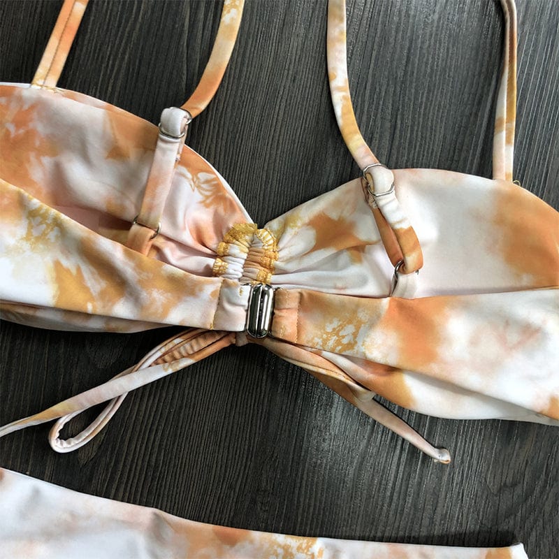 Two-piece swimsuit with adjustable straps