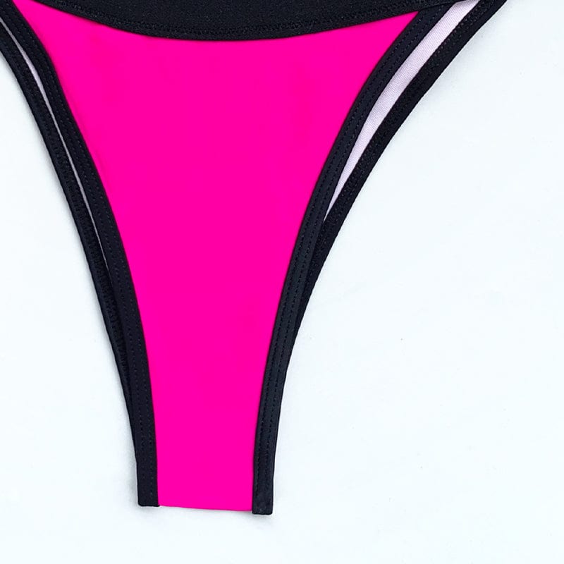 Two-piece swimsuit with adjustable features