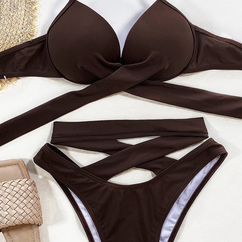 Two-piece swimsuit with padded cups