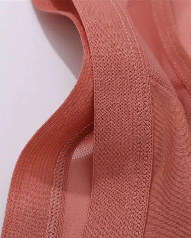 Briefs with decorative sheer mesh