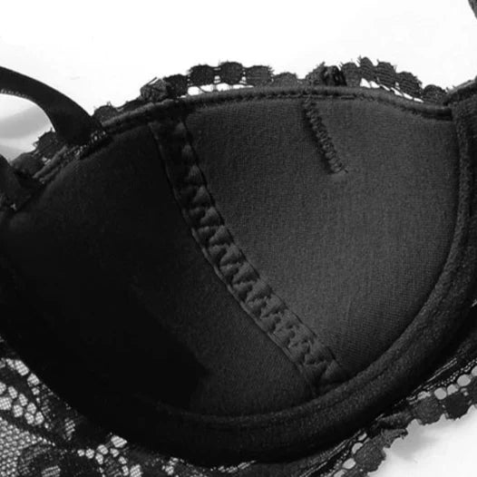 Balconette bra with adjustable straps