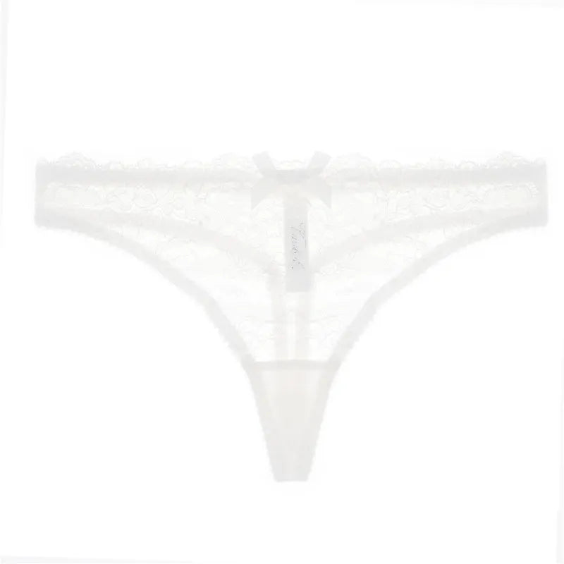 Lace thongs with a decorative bow