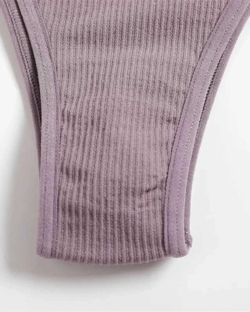 Comfortable ribbed lingerie set