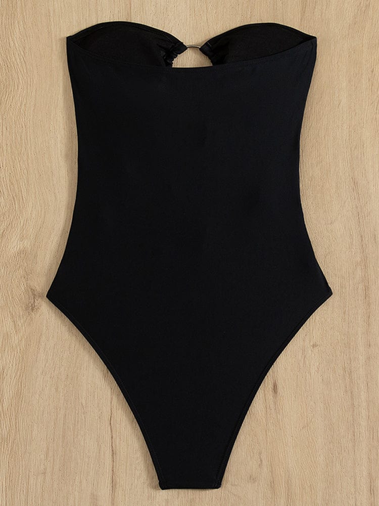One-piece swimsuit with cut-outs