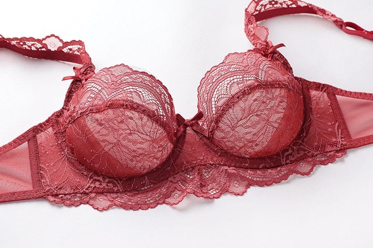 Lace lingerie set with decorative straps