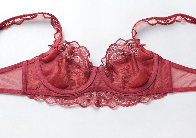 Lace lingerie set with decorative straps