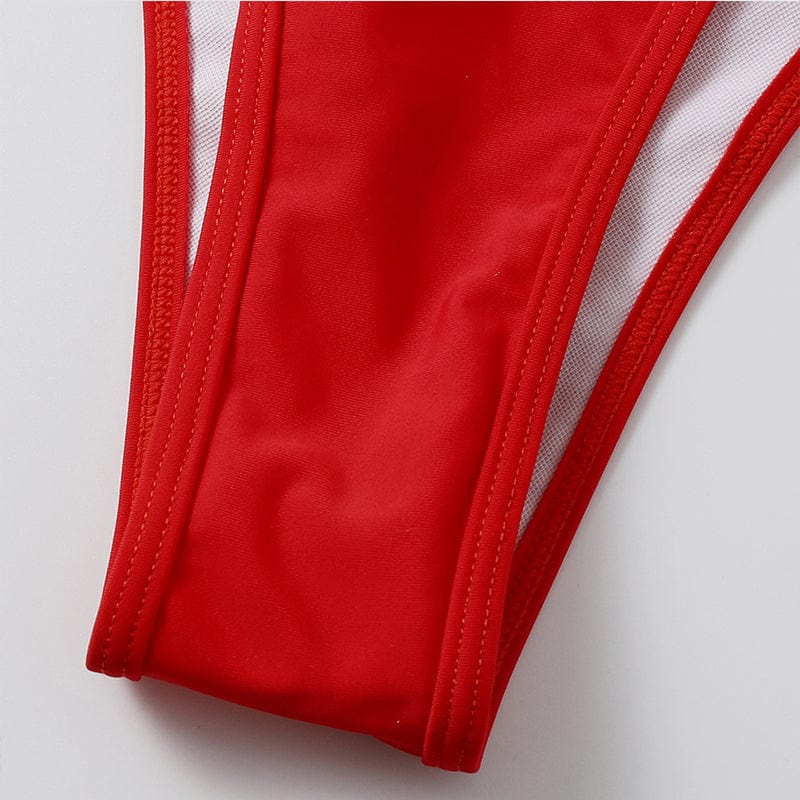 Two-piece swimsuit with long sleeves