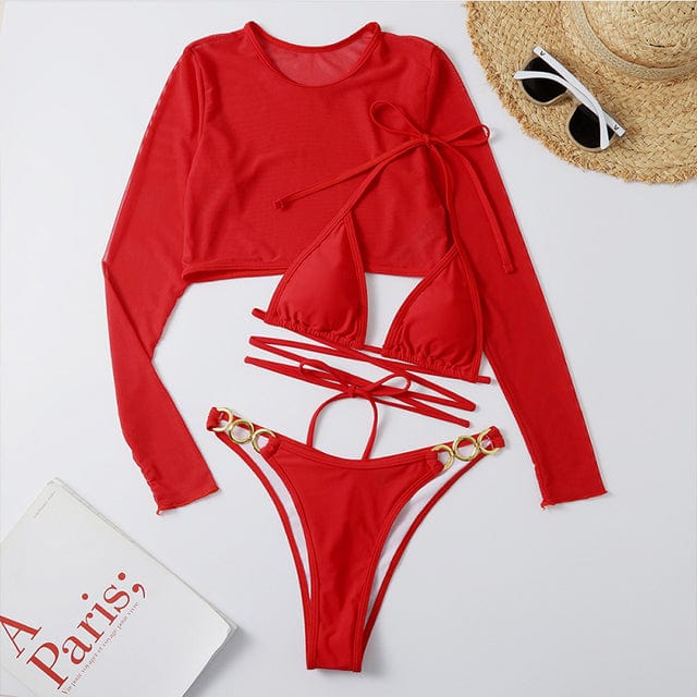 Komplet plażowy bikini z topem