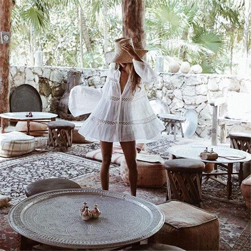 Beach dress pareo made of breathable material