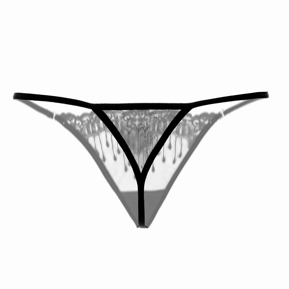 Mesh hip-fastening thongs