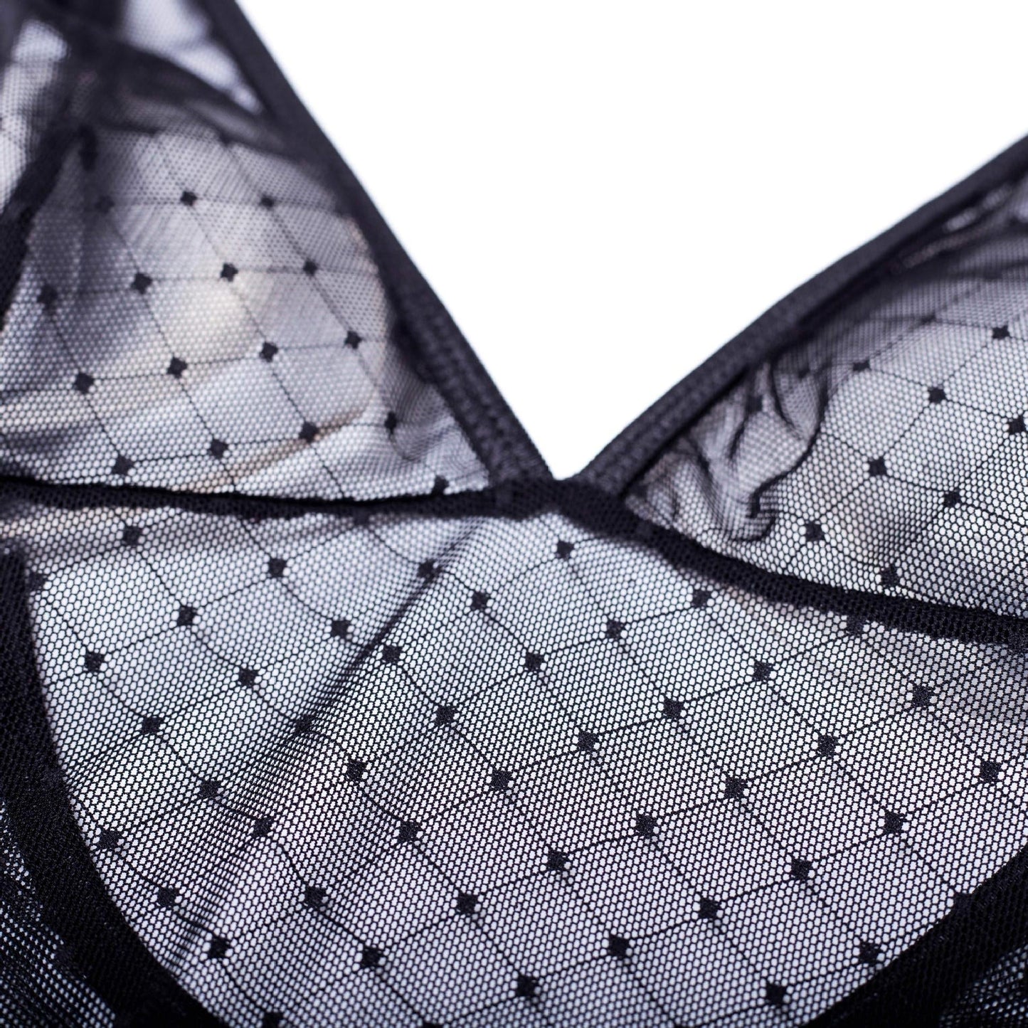 Polka dot mesh bodysuit
