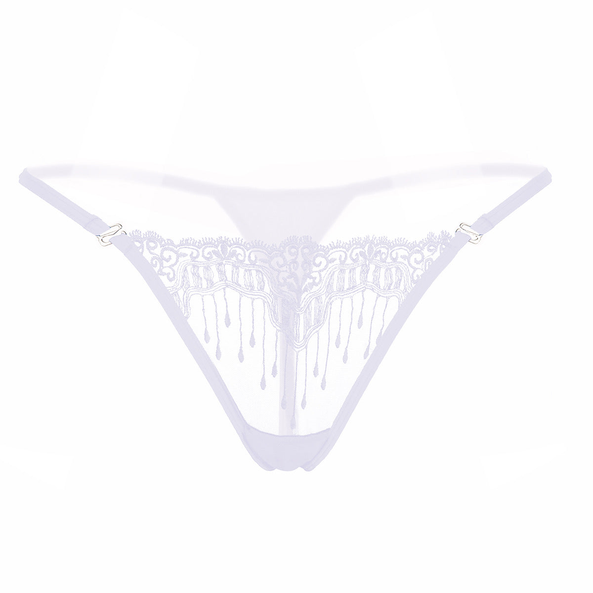 Mesh hip-fastening thongs