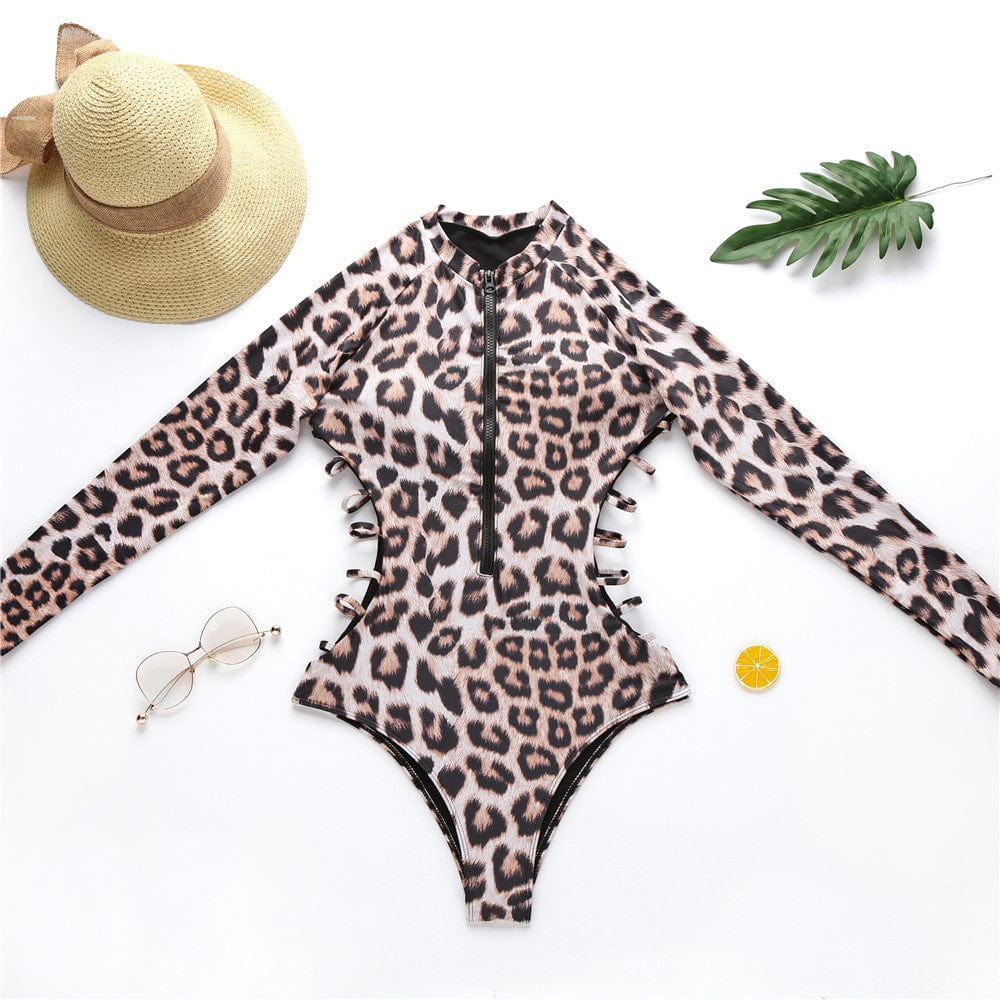 Long-sleeved swimsuit.