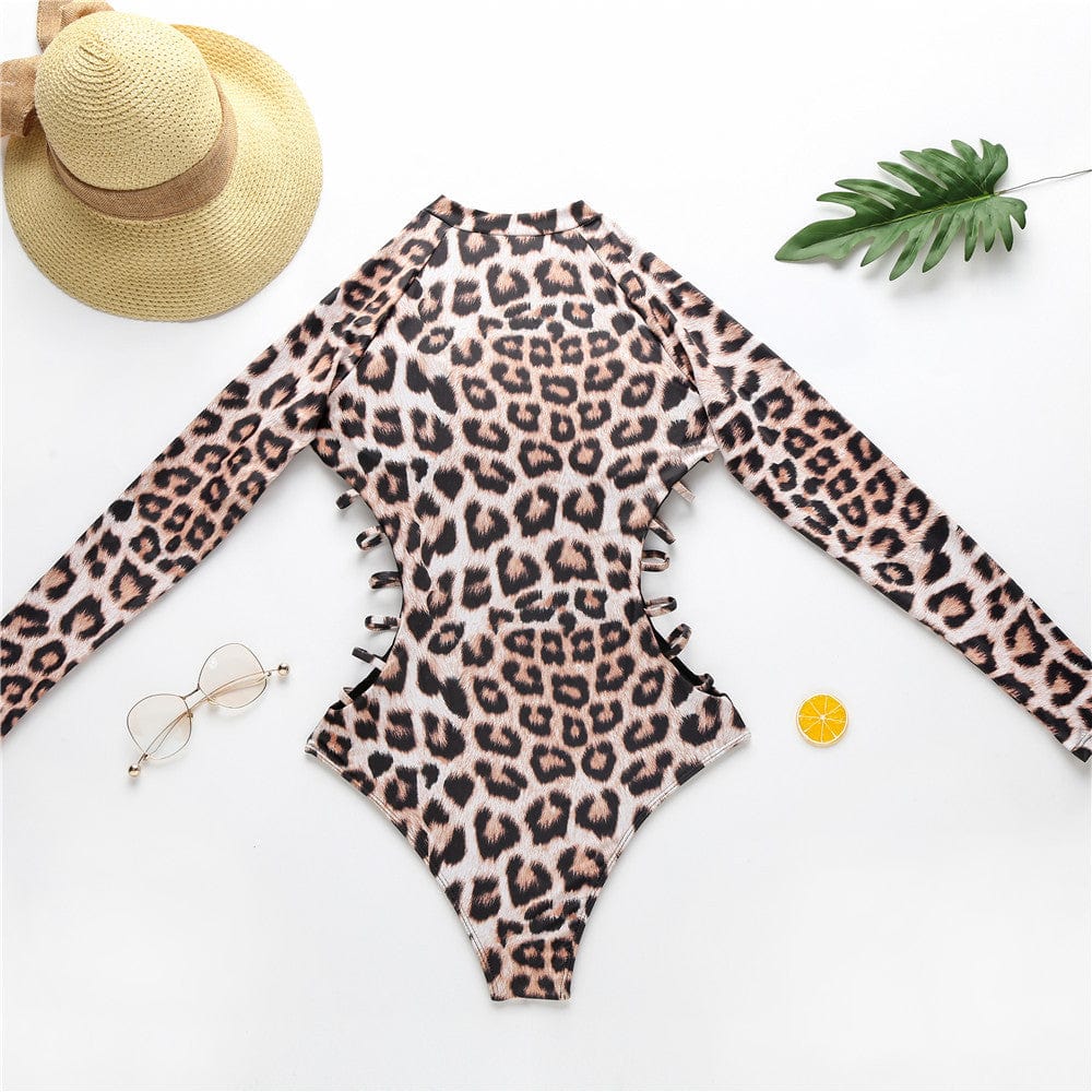 Long-sleeved swimsuit.