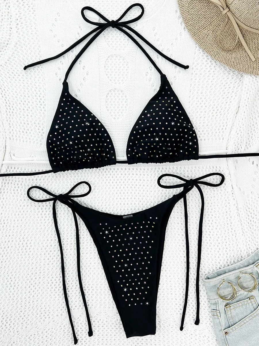 Bikini with rhinestones