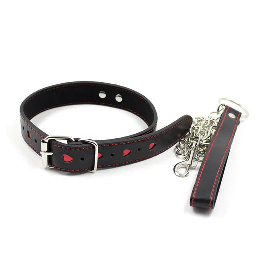 Collar with a lead, adjustable range 35-48 cm