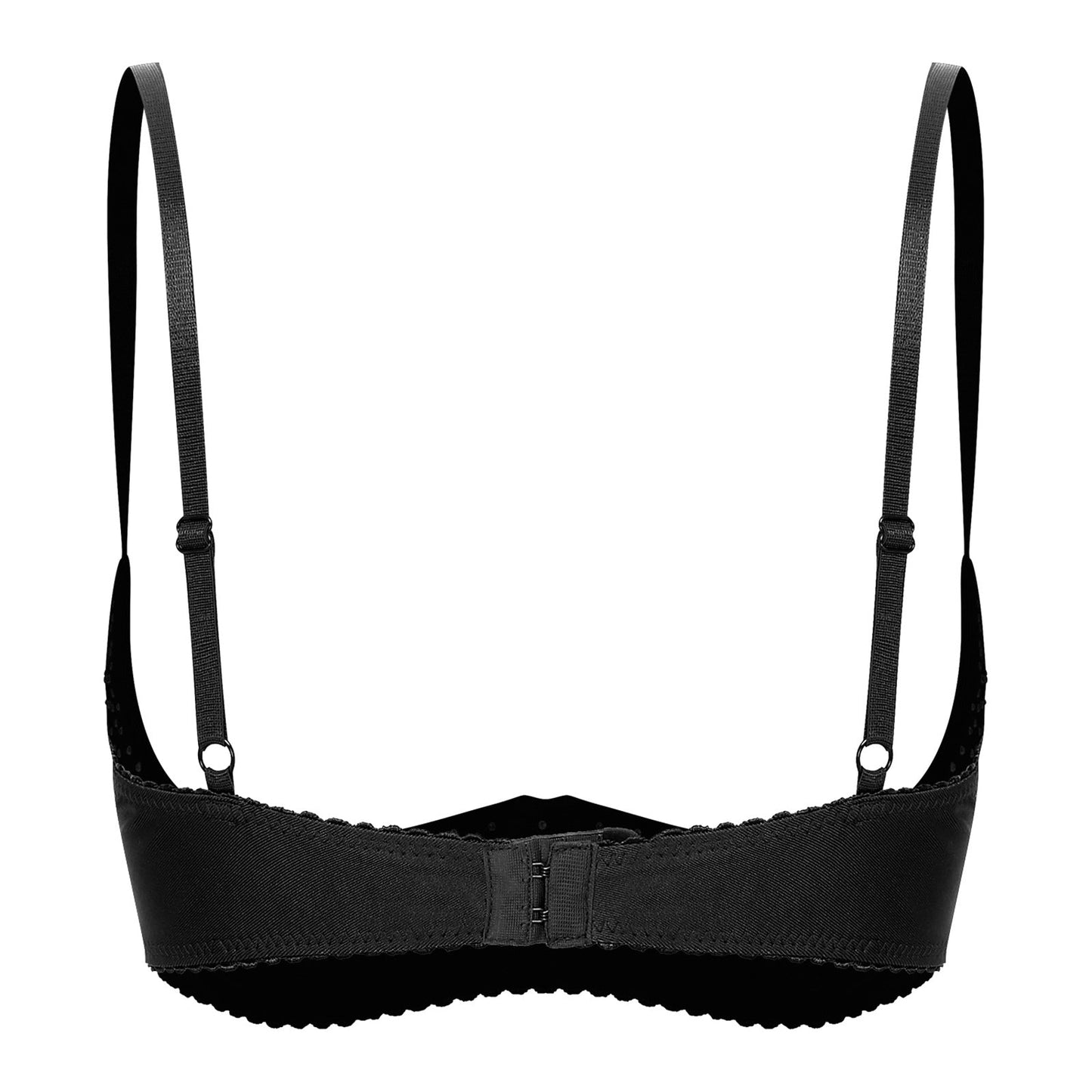Bra with heavily exposed cups