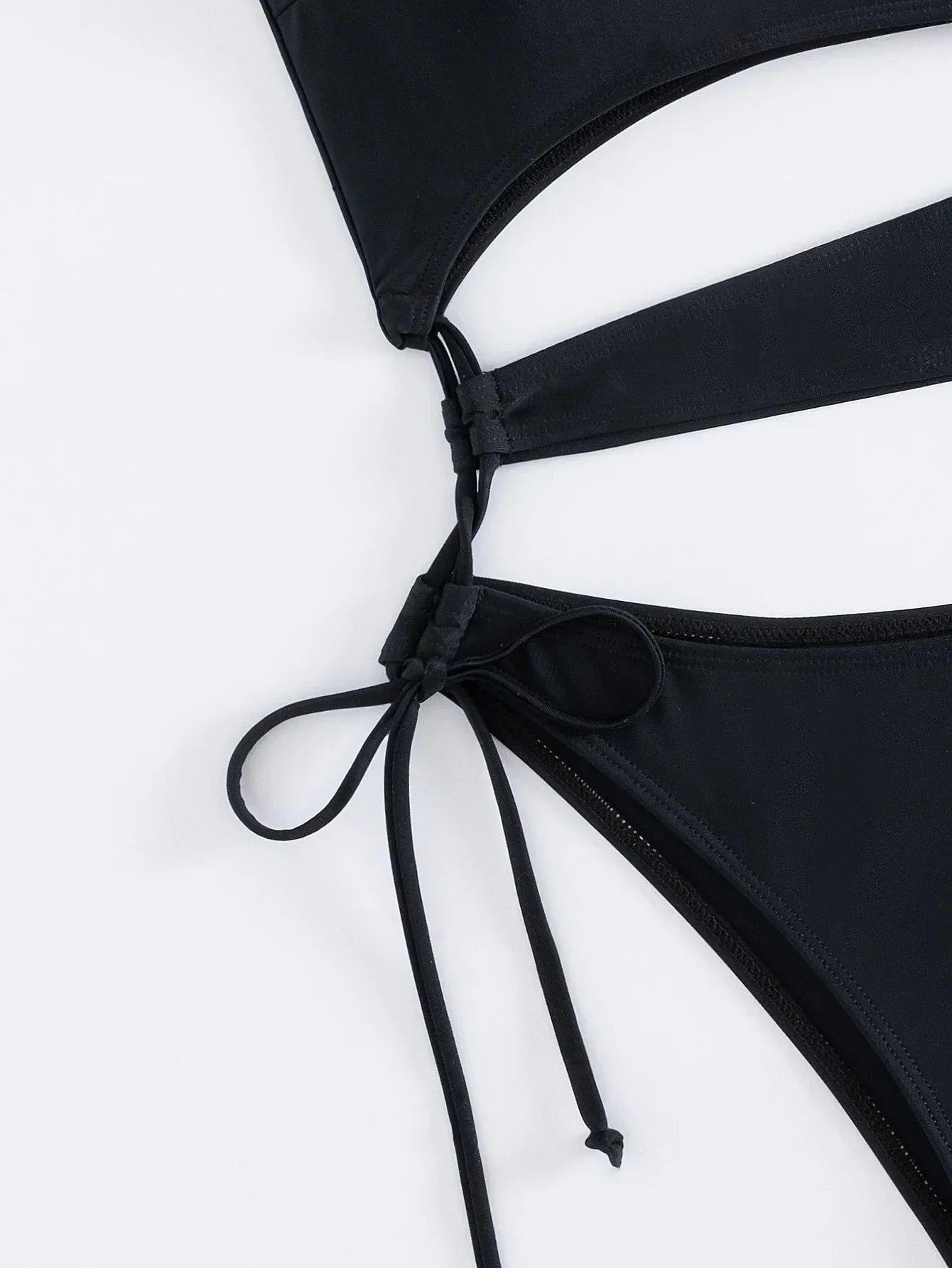 Cut-out monokini with a tie at the hip