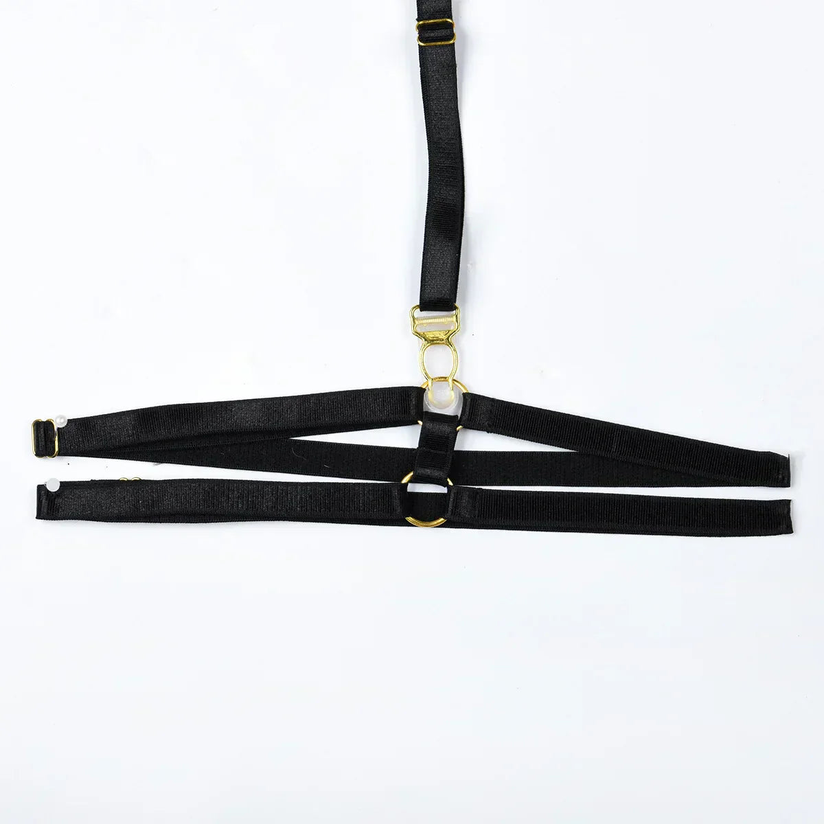 Leather lingerie set with adjustable elements