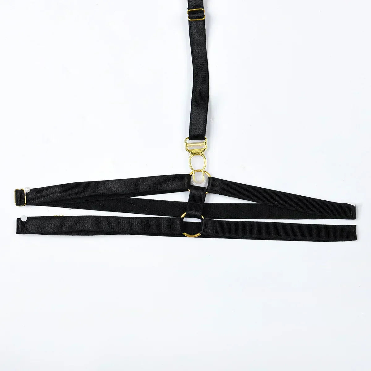 Leather lingerie set with adjustable elements