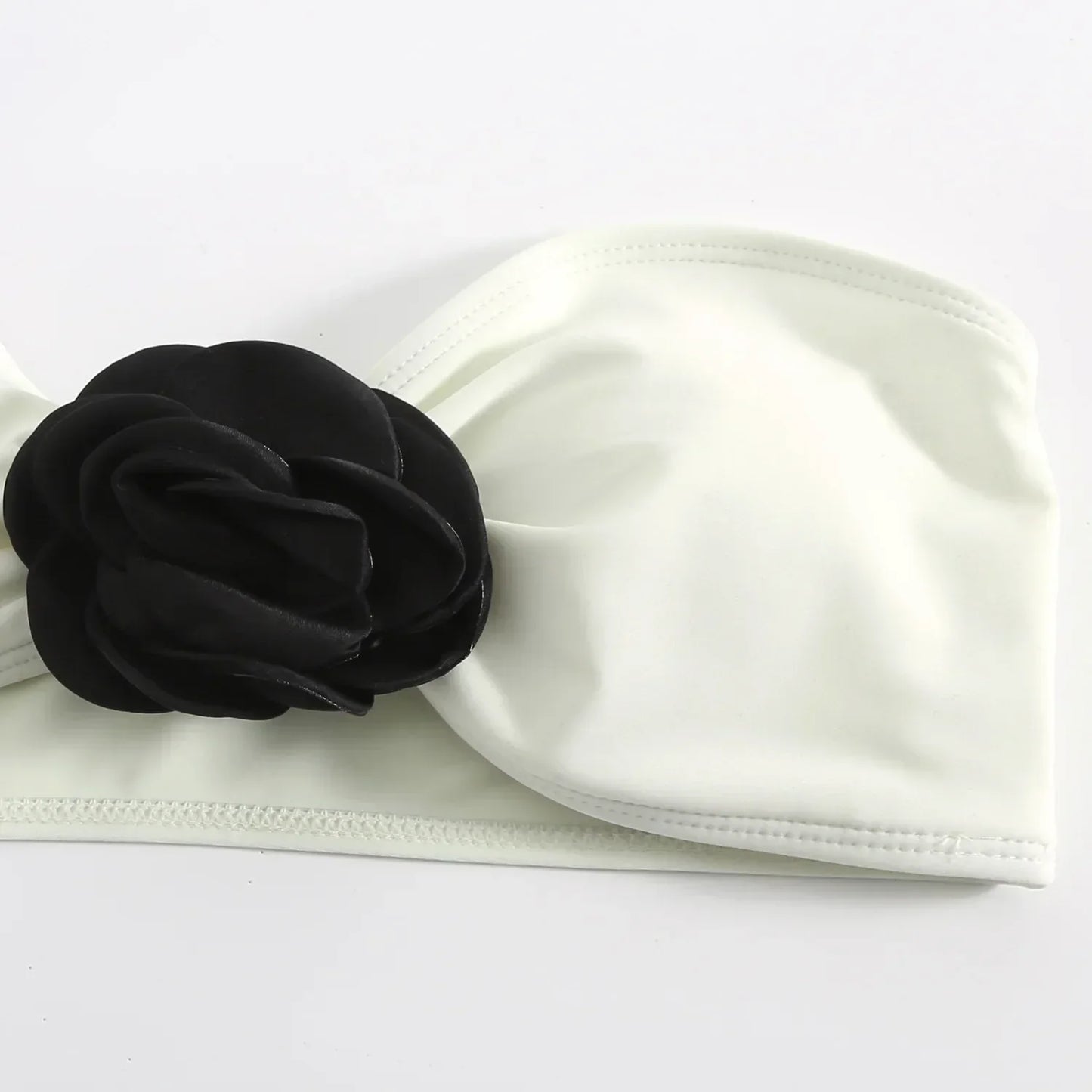 Two-piece swimsuit with a skirt