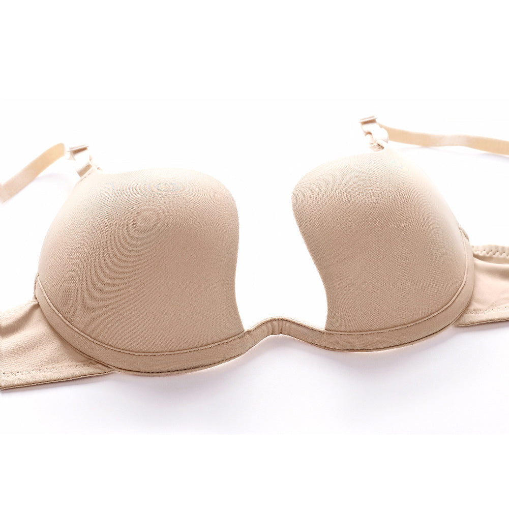 Push-up bra with a deep plunge neckline