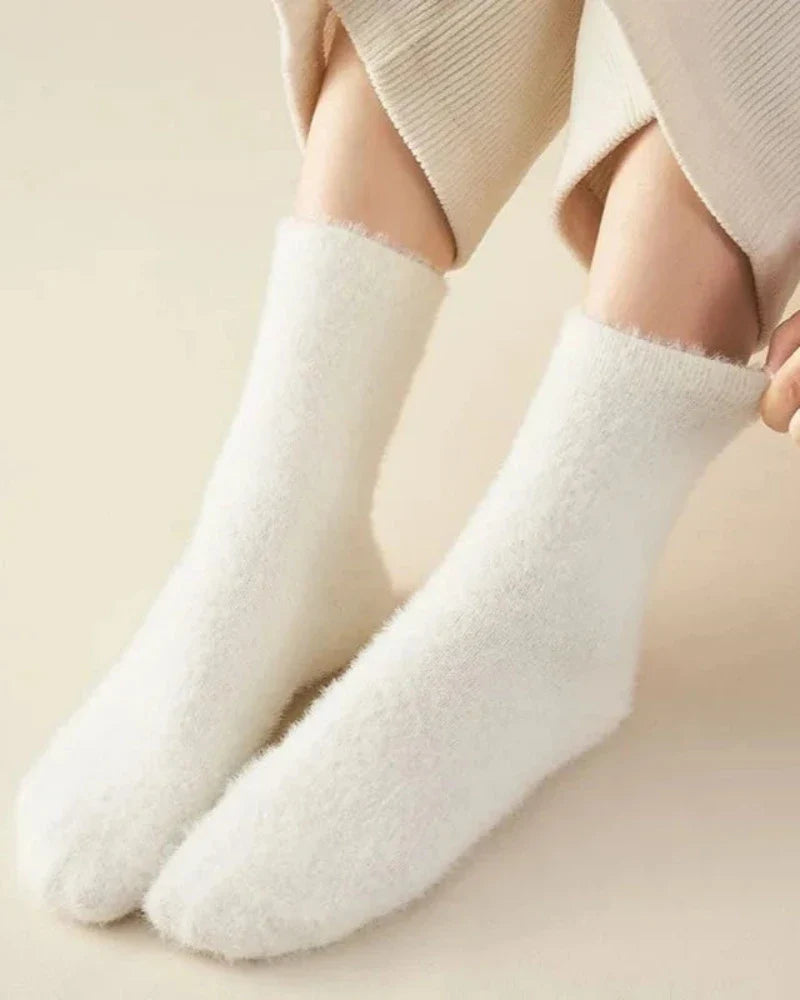 Warm fluffy long socks