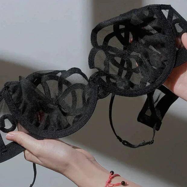 Mesh fabric bra