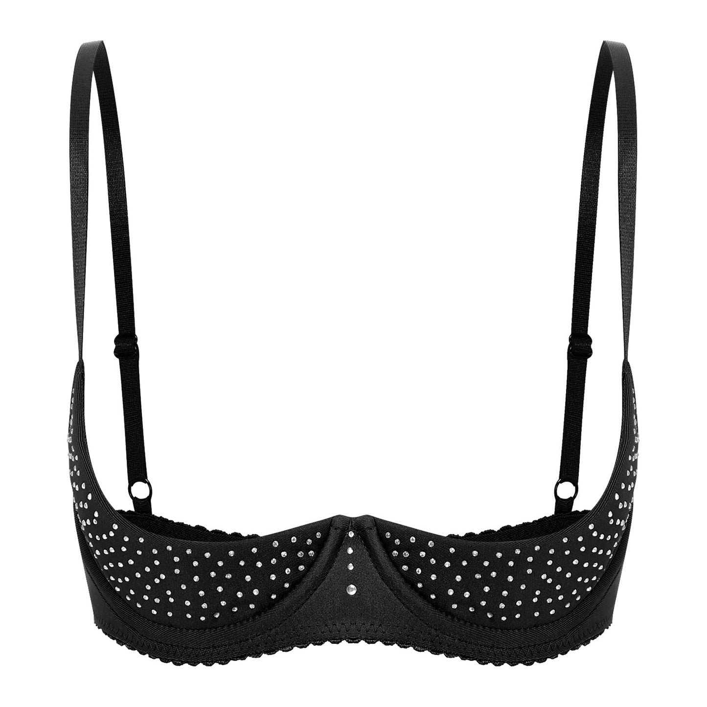 Bra with heavily exposed cups