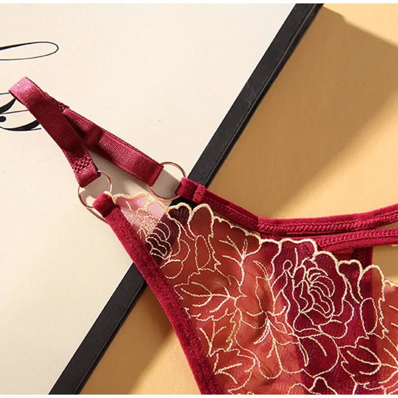 Mesh thong panties