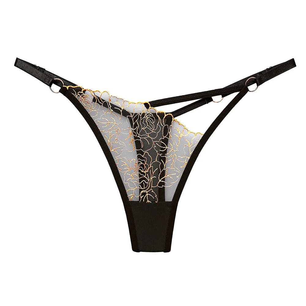 Mesh thong panties