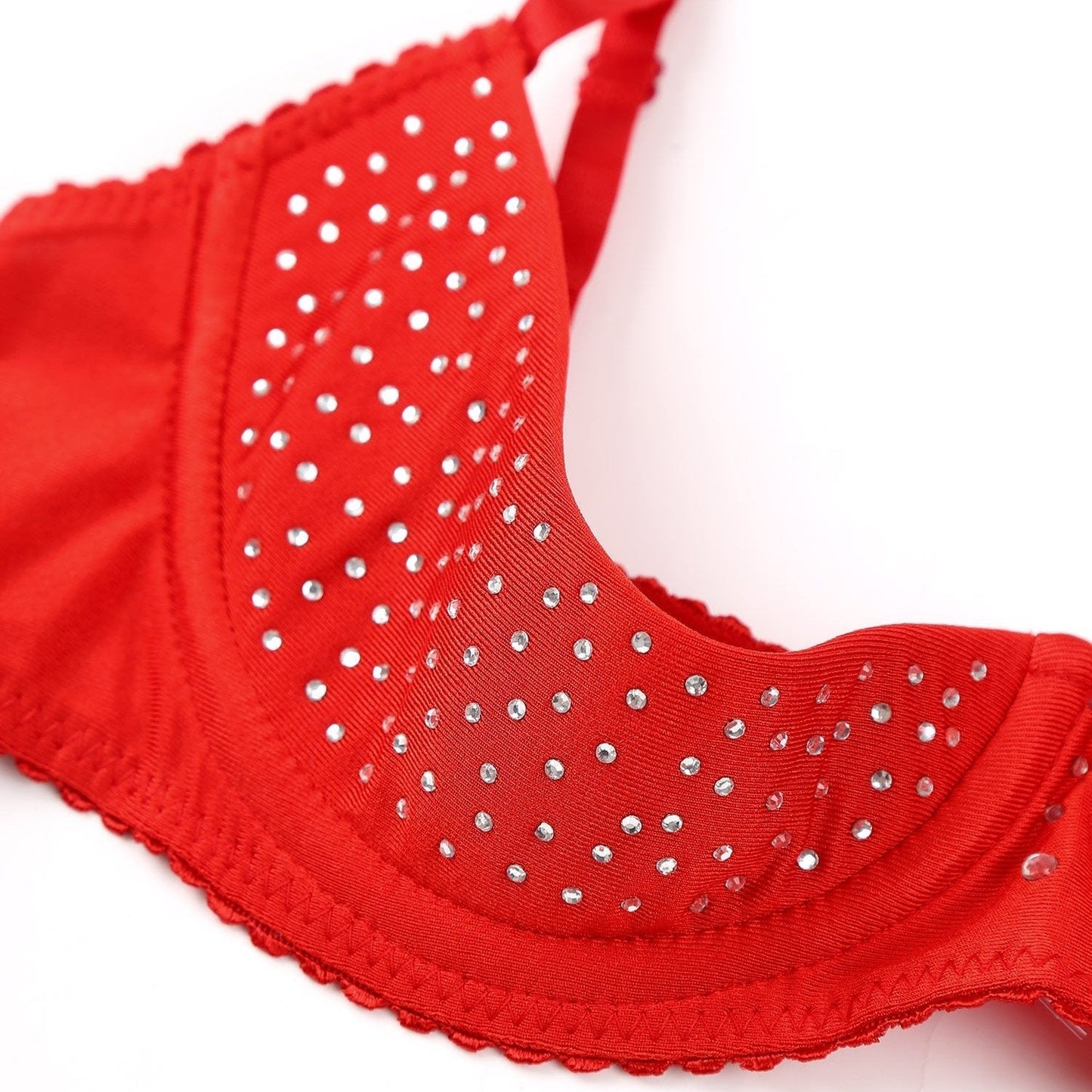 Bra with heavily exposed cups