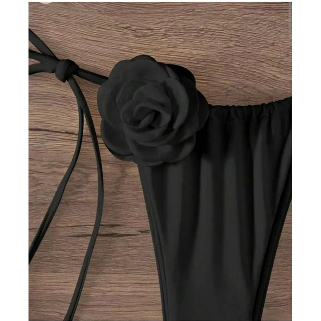 Two-piece swimsuit with a tie-up bikini