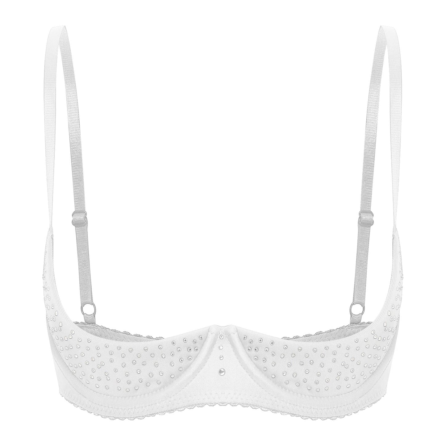 Bra with heavily exposed cups