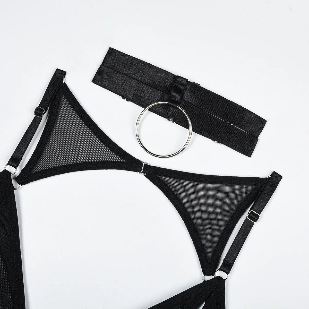 Lingerie set with a choker and cut-outs