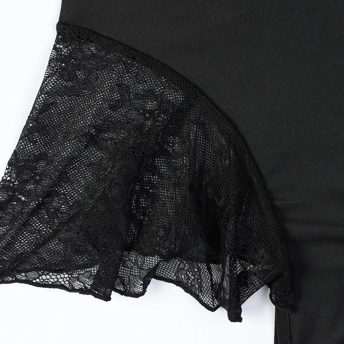 Body with a deep V-neckline adorned with rhinestones.