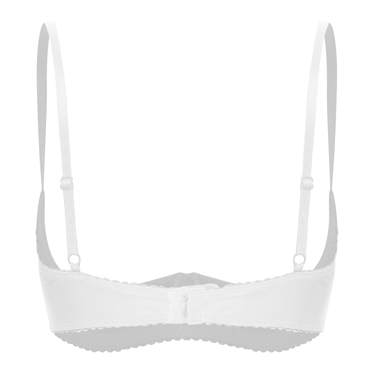 Bra with heavily exposed cups