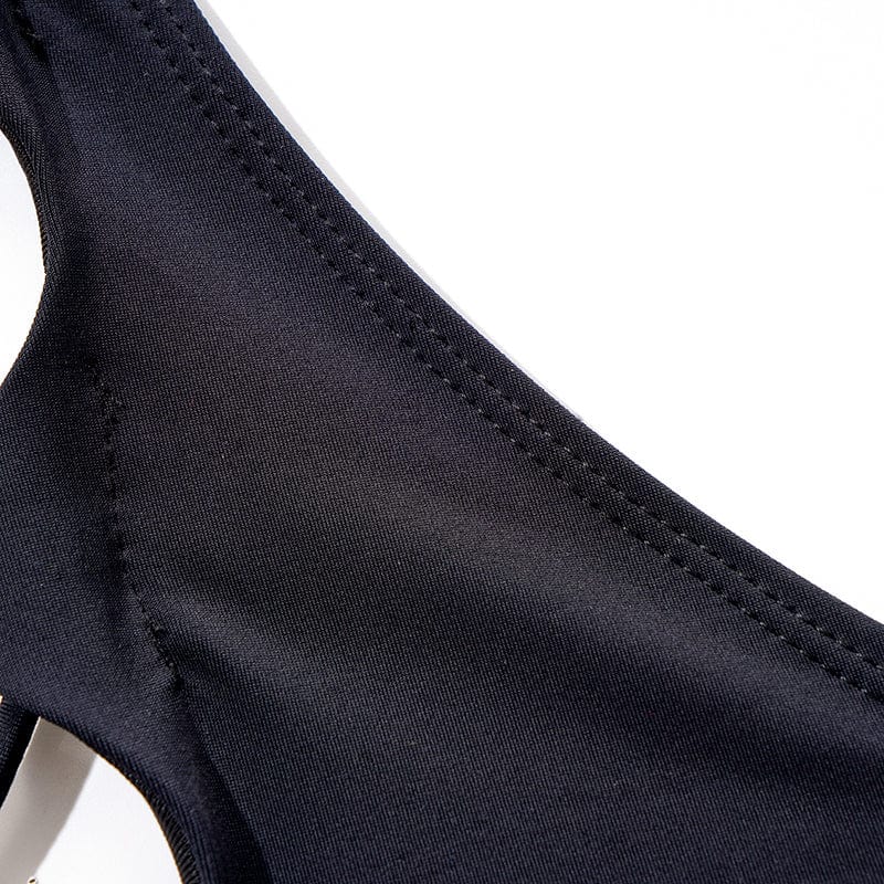 Front-tied one-piece swimsuit