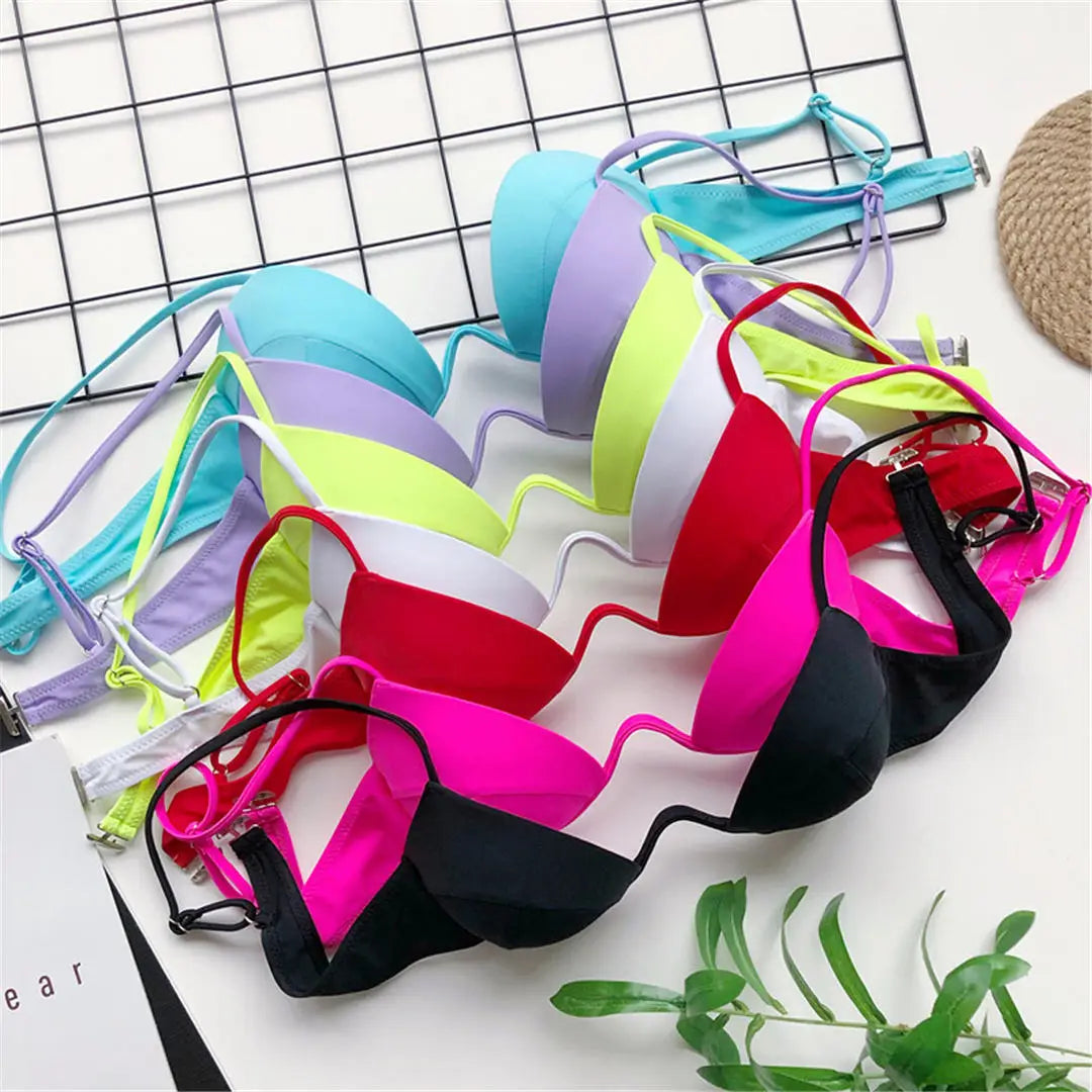 Push-up swimsuit with padded bra.