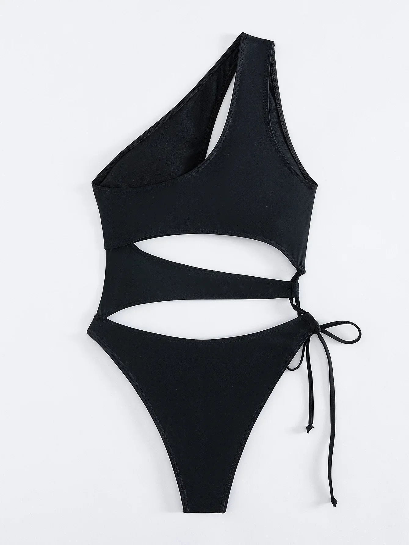Cut-out monokini with a tie at the hip